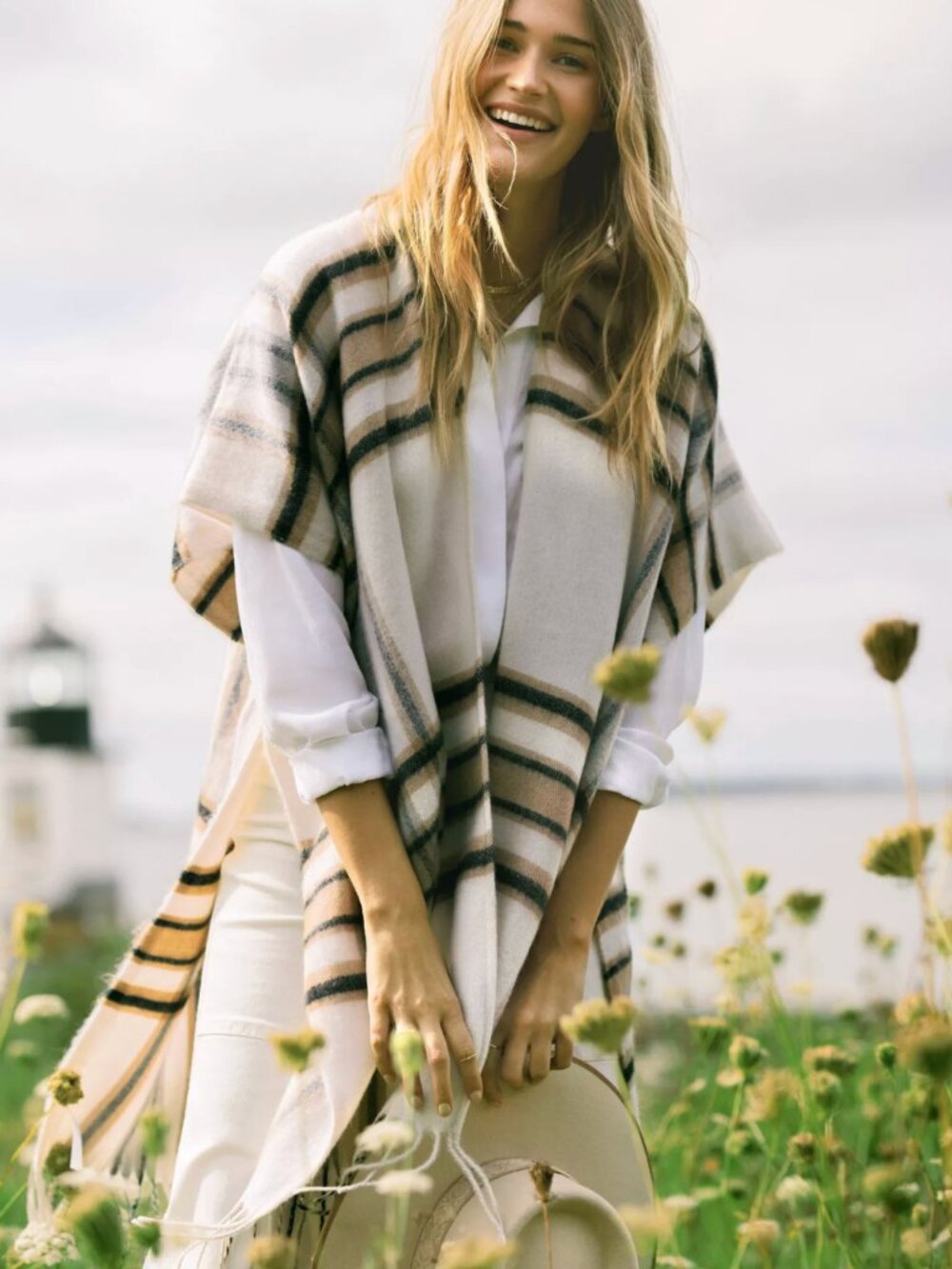 Anthropologie Plaid Kimono/Shawl